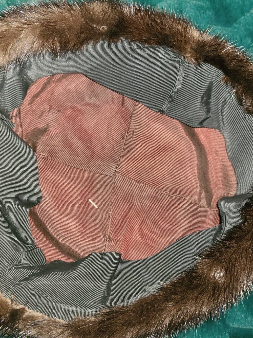 Vintage Pillbox Hat Black Mink